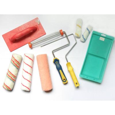 design cage system paint roller with plastic pp+tpr handle