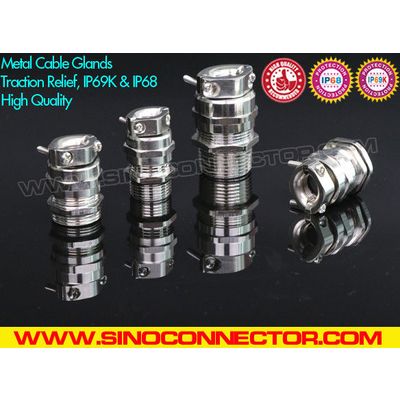 Metal Brass Traction Relief Strain Relief IP68 Electric Cable Glands Cord Grip Connectors
