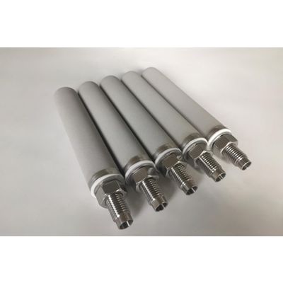 Corrosion resistance metal sintered porous gas diffusion and purification filter tube