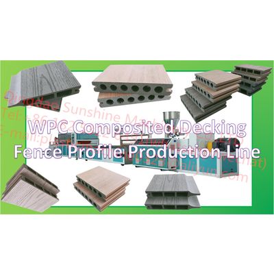 WPC Floor Profile Production Line Plastic Wood Deck Profile Extruder Wood Plastic Machine