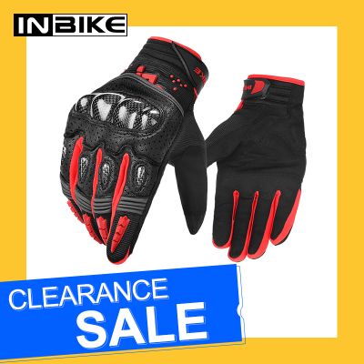 INBIKE Full Finger Gloves Touch Screen Carbon Fiber Shell Dirt Bike Cycling Motor Cycle Gloves IM803