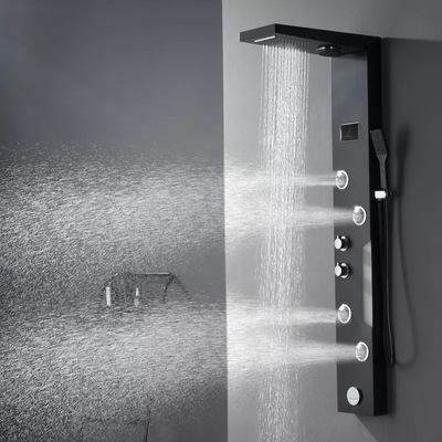 Luxery model Wall Mounted Shower Panel With Temerature Display and LED light