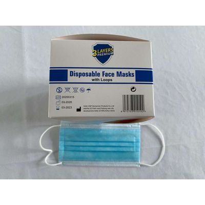3 layers Disposable surgical masks BFE 98% EN14683