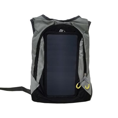 Mountain Bike Riding Black Solar Panel 6V6W Backpack Waterproof Sports Bag 30X13X44cm For Hiking