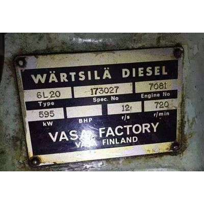 Marine diesel engine set WARTSILA 6L20