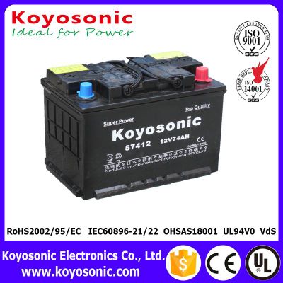 Newest DIN Standard Performance 12v 74ah Mf Car Battery With Reliable Quality