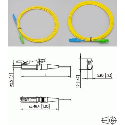 E2000 Singlemode Fiber Patch Leads optical fiber patch cord