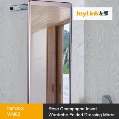 Hot Sell Rose Champagne Pull out Wardrobe Dressing Mirror