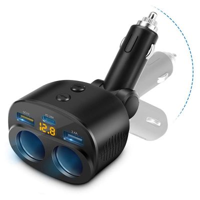 BlueNEXT Car Charger Cigarette Lighter Socket Type-c Charging Dual USB PD18W