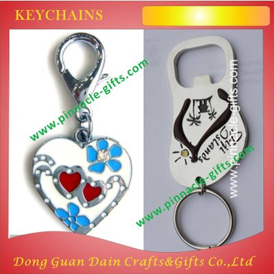 promotional fashion bling Metal key chains