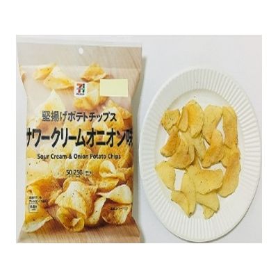 7/11 Hard fried potato chips sour cream onion flavor 50g