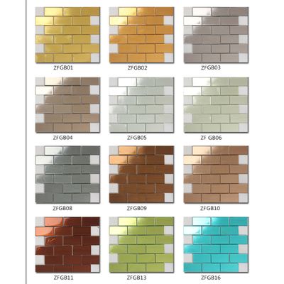 48x98mm swimming pool colorful gold glass mosaic tiles suppliers