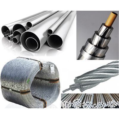 Stainless Steel & Steel & Aluminum & Cooper Wire, Bar, Rebar, Rod, Mesh, Rope