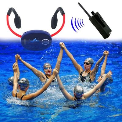 Swimmer coaching radio swimming bone conduction headphone