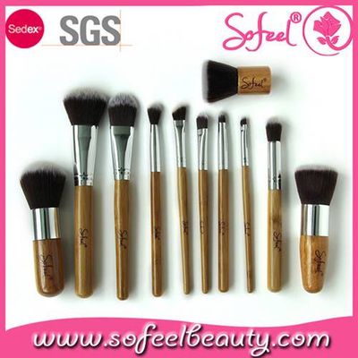 Sofeel wholesale makeup brushes 11pcs bamboo brush set high quality cheap price
