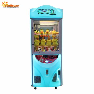 Hot Sale Crazy Toy 2 Coin Operated Plush Toy Crane Claw Machine