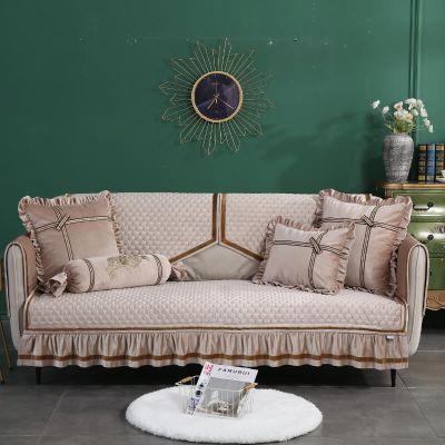Chinese Manufacture Quilt Thick Non-slip Velvet Sofa Cover For Home Decor