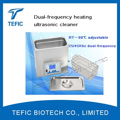 10L Degassing Ultrasonic Cleaner Dual Frequency Control, 5L Stainless Steel Ultrasonic Cleaning Tank