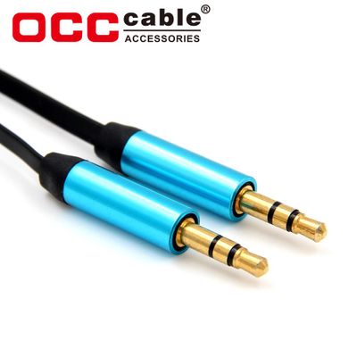 High Grade Custom Car Audio Video Aux Cable 3.5MM Jack Cord Male To Male