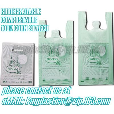 Corn starch bags, Corn starch sacks, Biobag, Biowrap, 100% Biodegradable, 100% Compostable, EN13432: