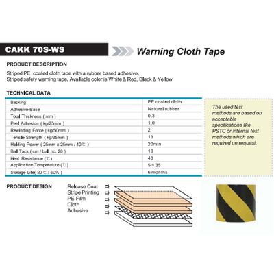 Warning Cloth Tape (CAKK 70S-WS)