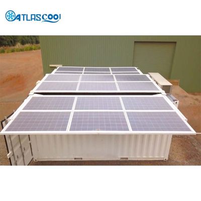 Solar powered refrigerated container cold storage room