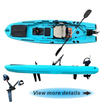 3.6m LLDPE Factory Wholesale Fin Padel Kayak Single Sit on Top Kayak with Electric Motor