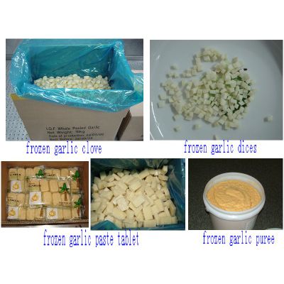 frozen garlic cloves/garlic dices/garlic paste
