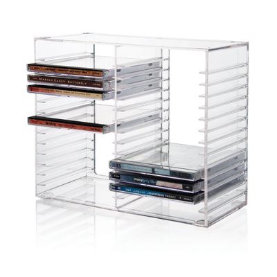 Factory Customized Modern Design Stackable Standard CD Jewel Cases Clear Acrylic Plastic CD Holder