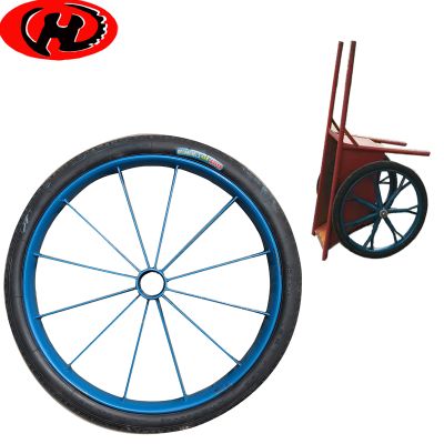 flat free rubber wheel for sand cart