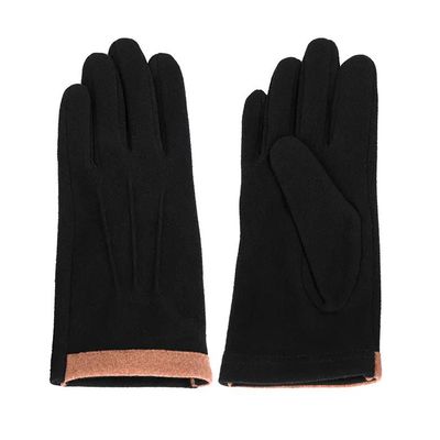 Polyester cut&sewn women's knit gloves sustainable material AW2022-59