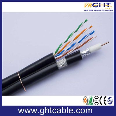 Coaxial cable RG6/RG59/RG58/ with network cable CAT5/CAT6
