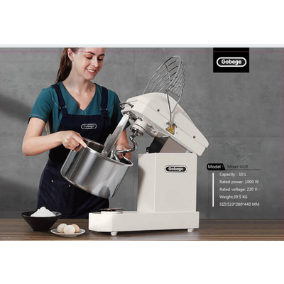 Gobege U10 electric dough mixer 10L automatic cream dough 220V spiral stand mixer kitchen food mixer