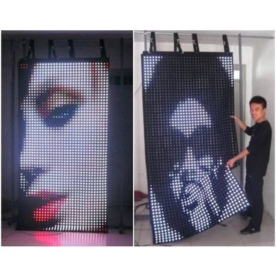 Soft mobile LED curtain