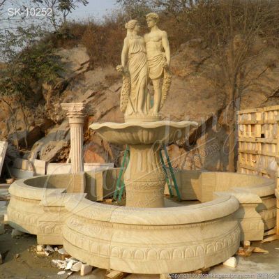Manufacturer Marble Lovers Statue Water Fountain for Outdoor Garden Landscaping