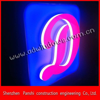 Outdoor waterproof frontlit acrylic led letter sign
