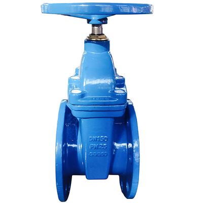 PN25 DIN F4 non-rising stem resilient seated gate valve from China
