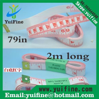 Hot Sell! 2m PVC White Tailor Tape Measure/2 Meters Long Soft Measuring Tape Hand Tools 79inch/200cm