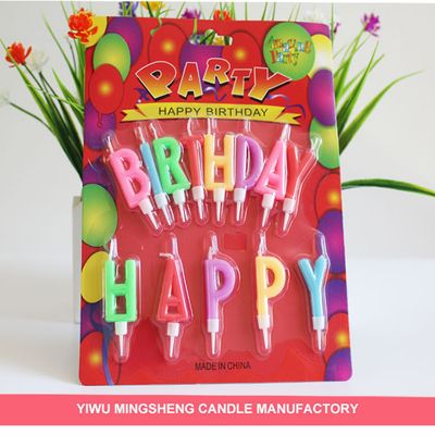 Birthday happy letter candle