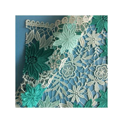 Yarn Dyed Water Soluble Jacquard Embroidery Lace Fabric