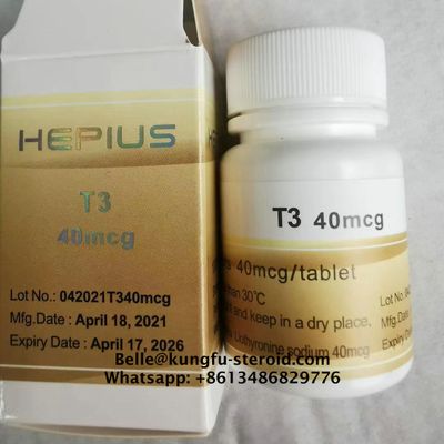 T3 40mcg Liothyronine Sodium CAS 55-06-1 Weight Loss Oral Tablets L-Triiodothyronin