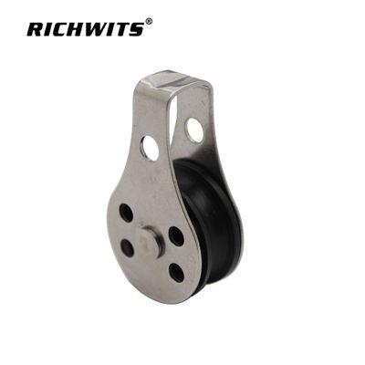 Stainless Steel boat kayak parts pulley block small single nylon sheave pulleys for rope 6 mm