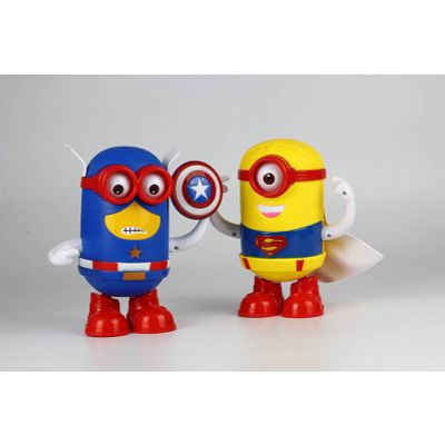 plastic battery power dancing minion with light and music