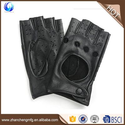 Hot selling black color car driving Leather gloves with low price
