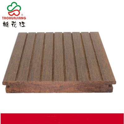Heat Pressed Exterior Bamboo Decking Board , Light Carbonized