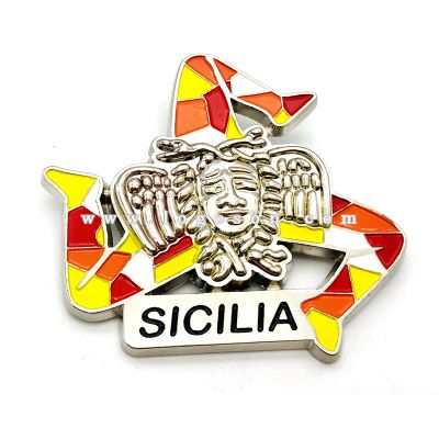 Mosaic Sicily Trinacria Souvenirs Italy Sicilia Fridge Magnet