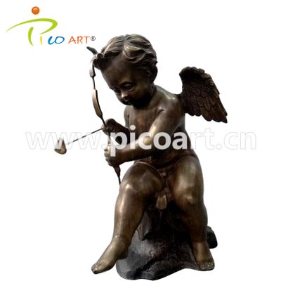 Famous Modern Handmade Welded Copper Metal Cupid Outdoor Art Metal Sculpture