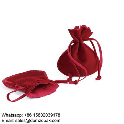 Fashionable Velvet Jewelry Pouches Customized Bag