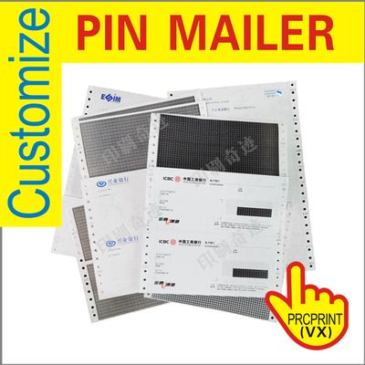 Pin mailers for bank ATM card pin code password Confidential envelopes