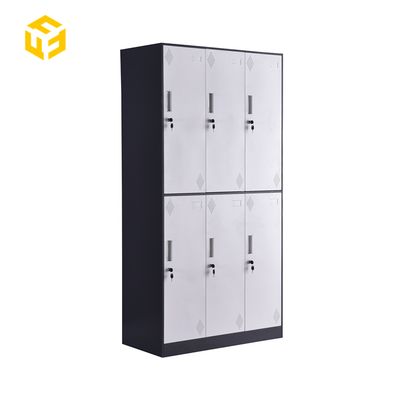 Office Metal Storage 6 Compartment Wardrobe Steel Locker Cheap Price